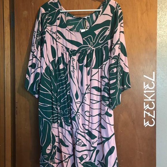 Lexbreezy Hawaii Monstera Babydoll Dress - Picture 3 of 4